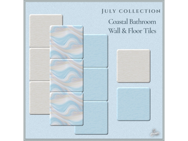 Maxis Match July Coastal Bathroom Wall Floor Tiles - The Sims 4 Custom Content