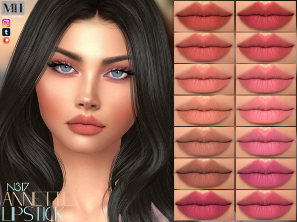 Alpha Annette Lipstick - The Sims 4 Custom Content