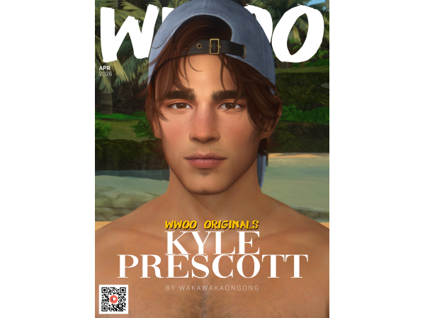 Mix [WWOO] KYLE PRESCOTT by wakawakaongong - The Sims 4 Custom Content