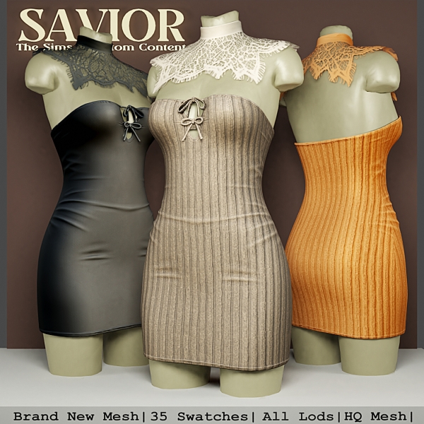 Alpha Svr_Ghiia Neechan Dress by saviorts4 - The Sims 4 Custom Content