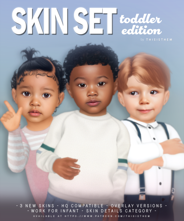 Alpha Skin Set Toddler Edition Sims Eye Preset by simsfinds - The Sims 4 Custom Content