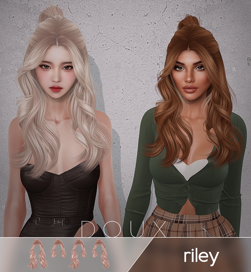 Alpha DOUX Riley Hairstyle by douxhair - The Sims 4 Custom Content
