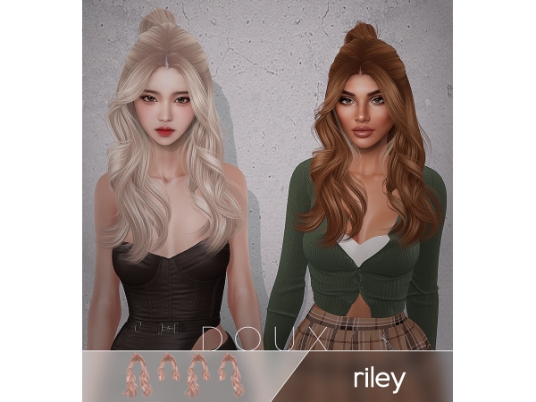 Alpha DOUX Riley Hairstyle - The Sims 4 Custom Content