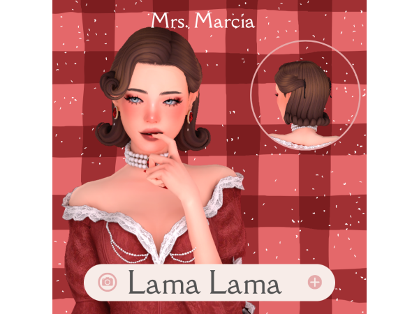 Maxis Match Hair Mrs Marcia by LamaLamaLove - The Sims 4 Custom Content