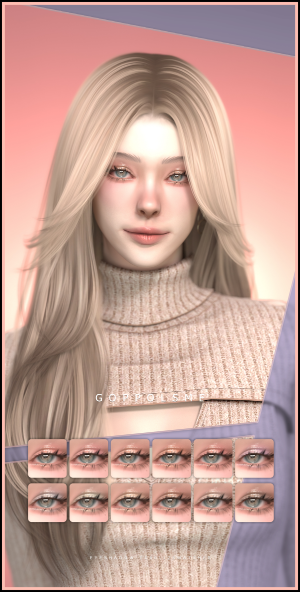 Alpha GPME GOLD Eyeshadow 66 by simsfinds - The Sims 4 Custom Content