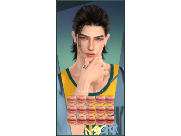 Alpha GPME GOLD Lips CC57 by goppolsme - The Sims 4 Custom Content