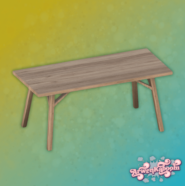 Alpha Marabor Dining Table by arwenkaboom - The Sims 4 Custom Content
