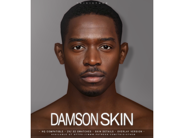 Alpha Damson Idris Skin Sim by thisisthem - The Sims 4 Custom Content