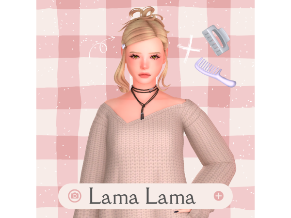 Maxis Match Hair Laila by LamaLamaLove - The Sims 4 Custom Content