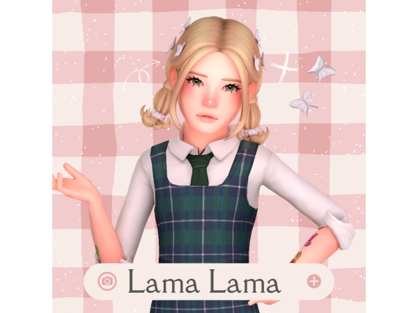Maxis Match Hair Kristeen by LamaLamaLove - The Sims 4 Custom Content