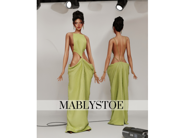 Alpha MablyStore FMOUS GOWN - The Sims 4 Custom Content