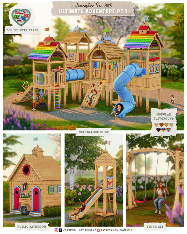 Alpha December 2025 Set Ultimate Adventure by cowbuild - The Sims 4 Custom Content