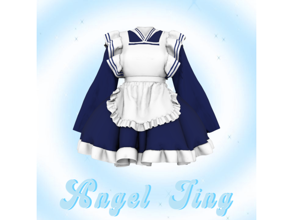 Mix AngelJing Showa maid - The Sims 4 Custom Content