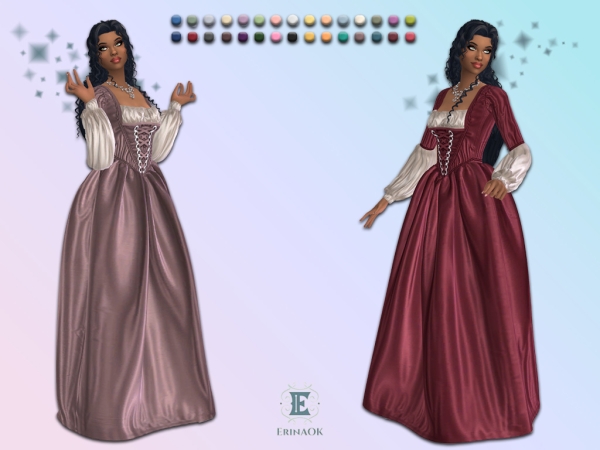 Mix ErinAOK Womens Eleonara Gown 071026 - The Sims 4 Custom Content