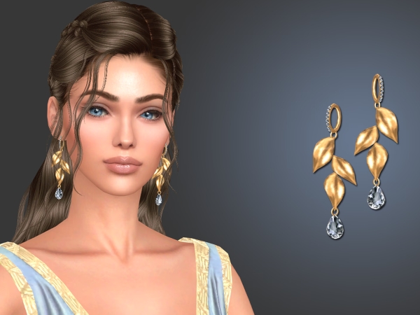 Alpha From Clouds Earrings - The Sims 4 Custom Content