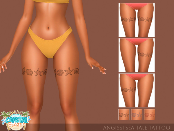 Mix Sea Tale Tattoo by ANGISSI - The Sims 4 Custom Content