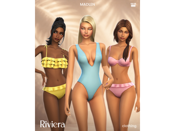 Maxis Match Riviera Set by madlen - The Sims 4 Custom Content
