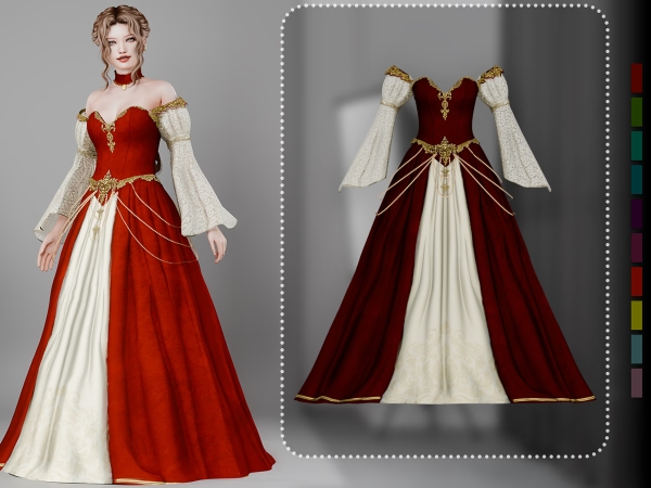Alpha Veloria Gown V1 - The Sims 4 Custom Content