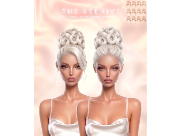 Alpha The Beehive Hairstyle - The Sims 4 Custom Content