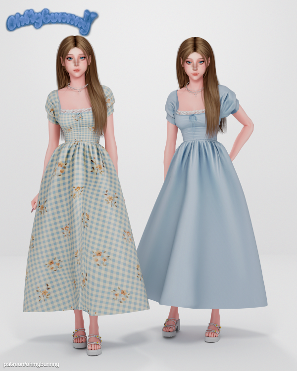 Alpha Nascer das Flores Dress by ohmybunnny2 - The Sims 4 Custom Content