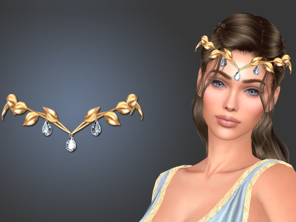 Alpha From Clouds Tiara - The Sims 4 Custom Content