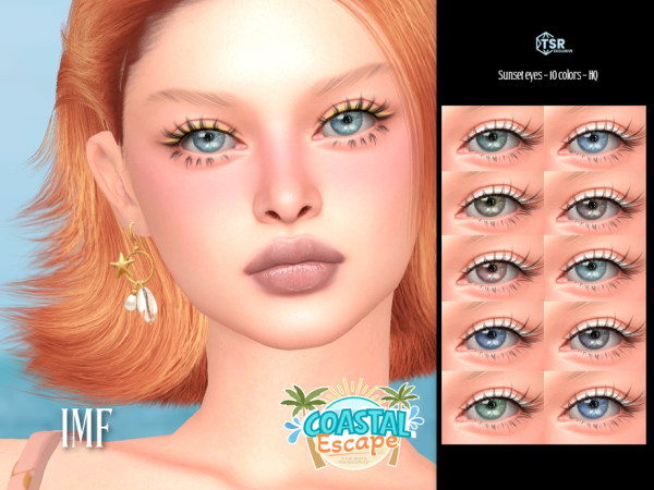 Alpha IMF Sunset Eyes Coastal Escape by IzzieMcFire - The Sims 4 Custom Content