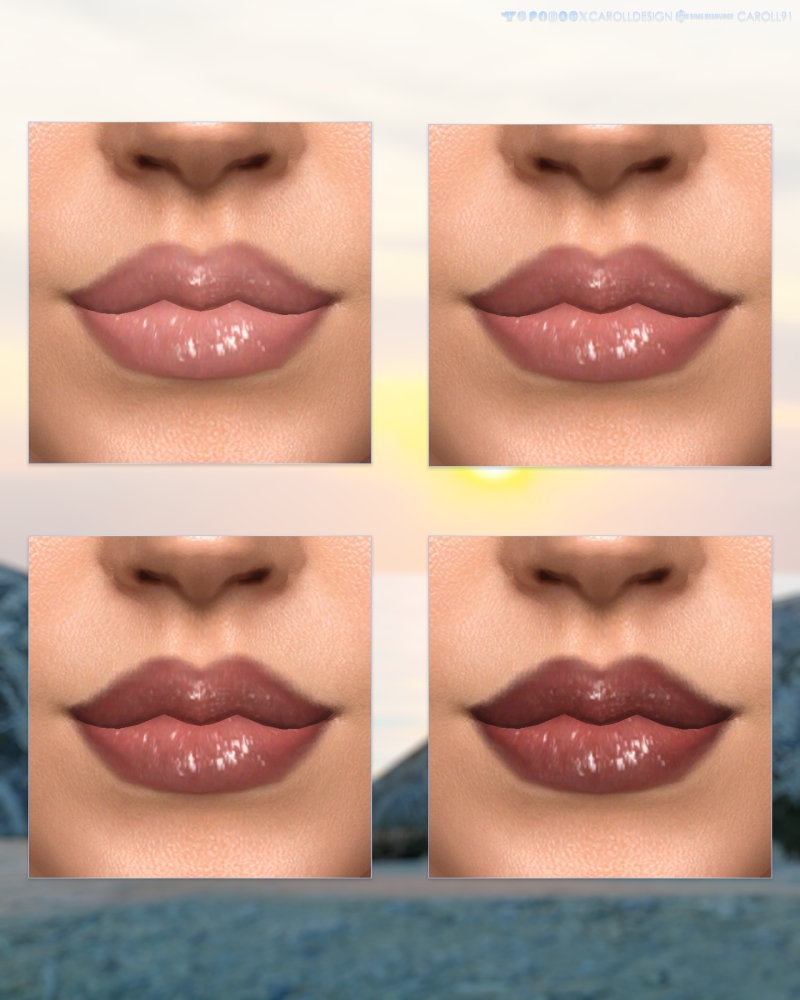 Alpha Coastal Escape Lipstick HQ by carolldesign - The Sims 4 Custom Content