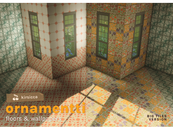 Maxis Match ornamentti floors wallpapers by kirsicca - The Sims 4 Custom Content