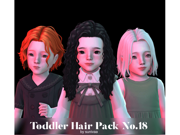 Maxis Match Toddler Hair Pack No18 by sunivaa - The Sims 4 Custom Content