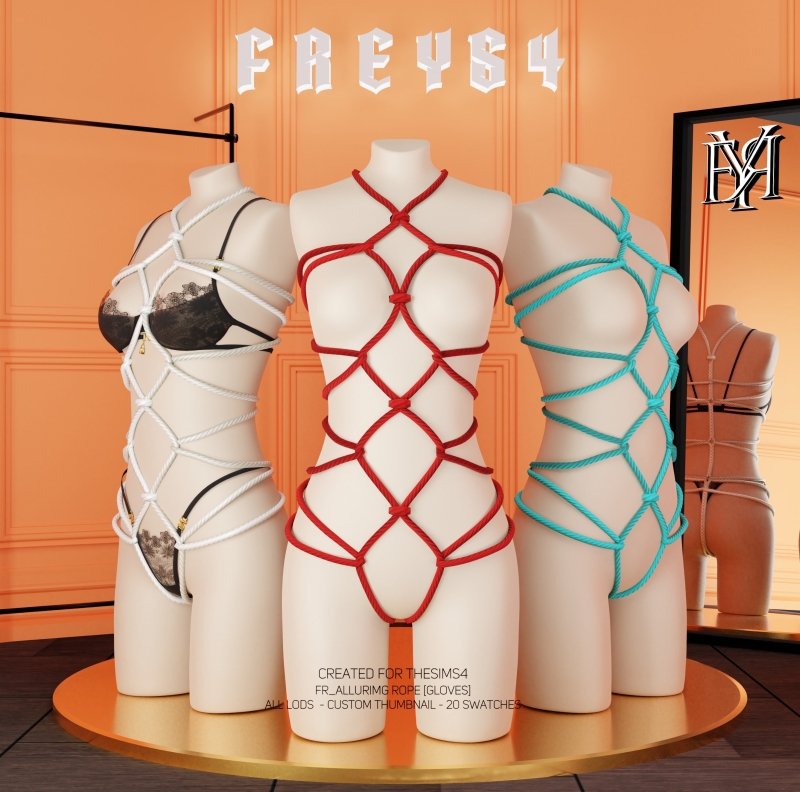 Alpha FR_Allurimg Rope [Gloves Category] by freys4 - The Sims 4 Custom Content