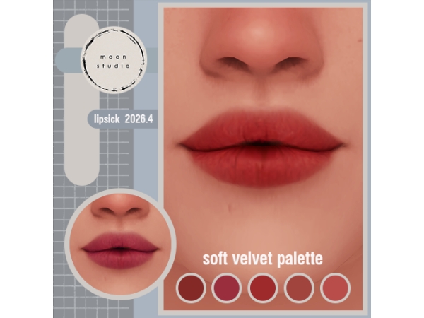 Mix soft velvet lipstick - The Sims 4 Custom Content