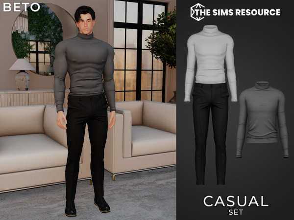 Alpha Casual Set by Beto_ae0 - The Sims 4 Custom Content