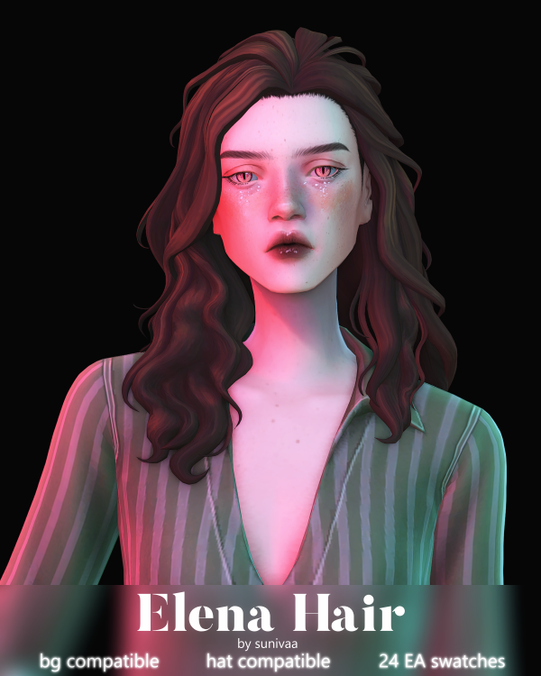 Maxis Match Elena Hair by simsfinds - The Sims 4 Custom Content