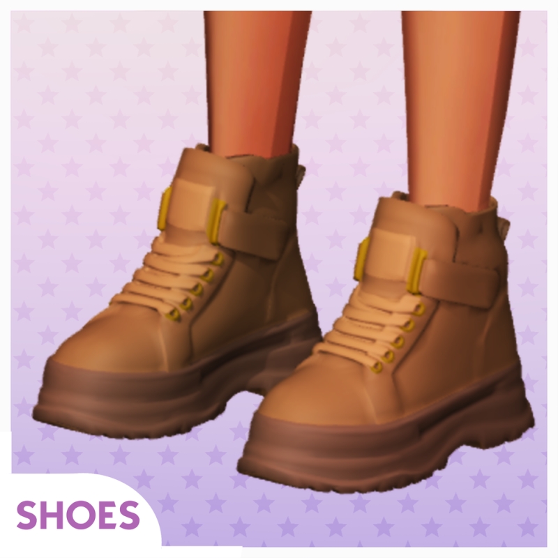 Maxis Match Urban Boots by lunoluma - The Sims 4 Custom Content