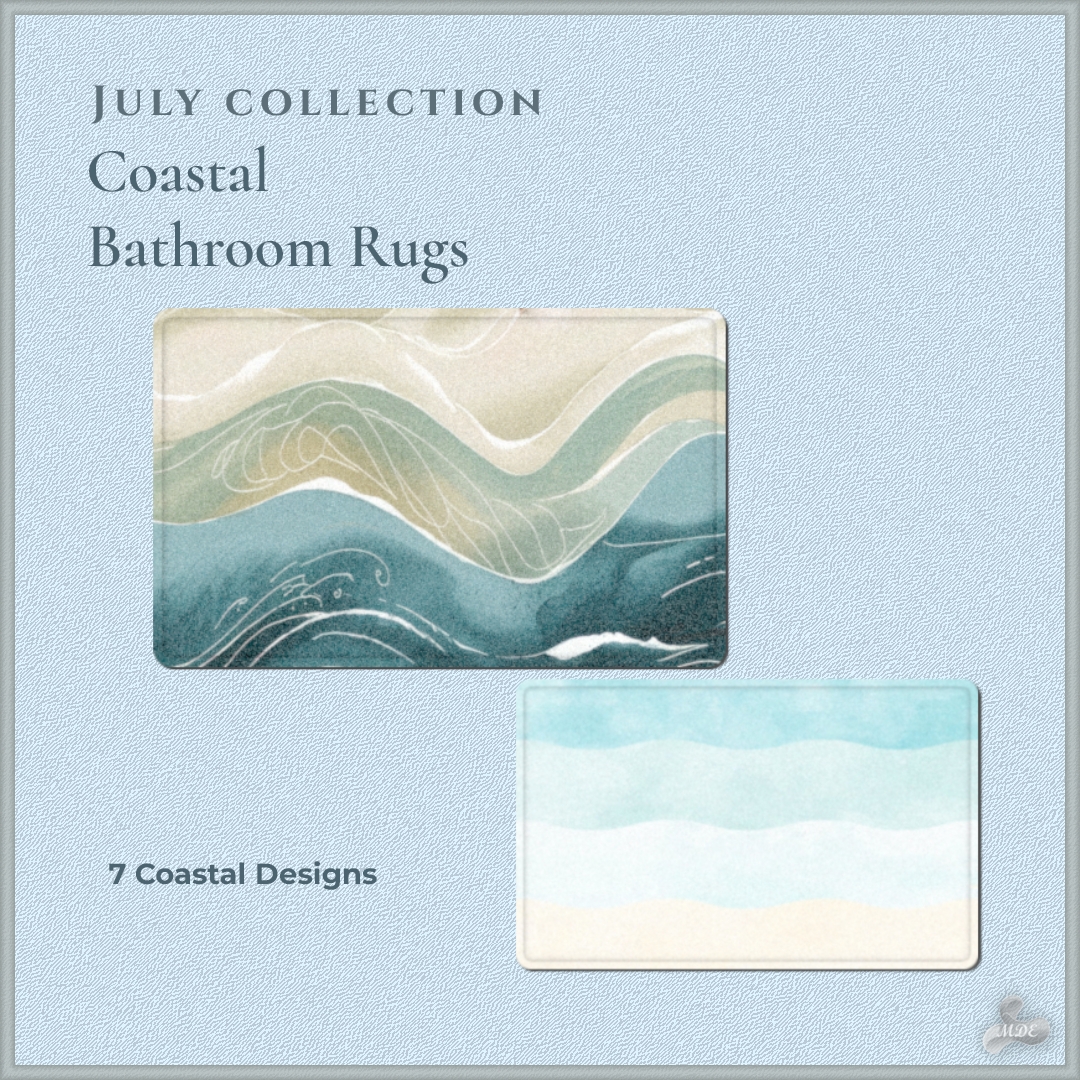Maxis Match July Coastal Bathroom Rugs by mde - The Sims 4 Custom Content