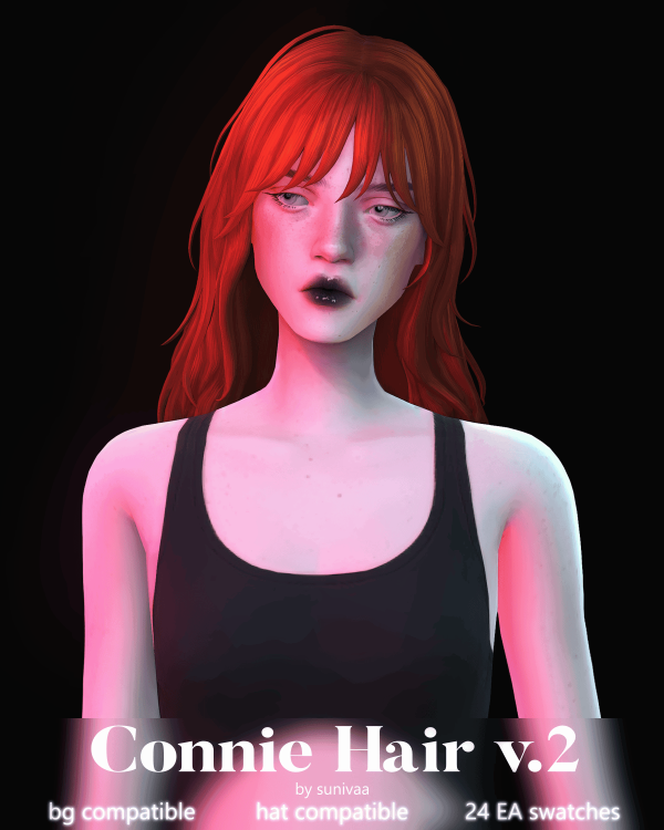 Maxis Match Connie Hair by simsfinds - The Sims 4 Custom Content