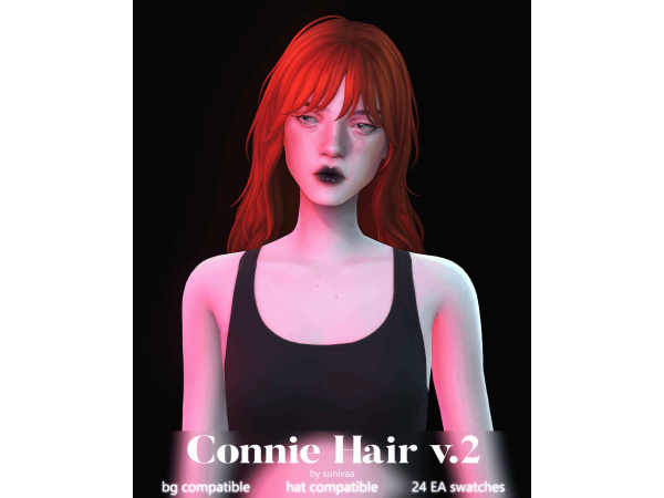 Maxis Match Connie Hair by sunivaa - The Sims 4 Custom Content
