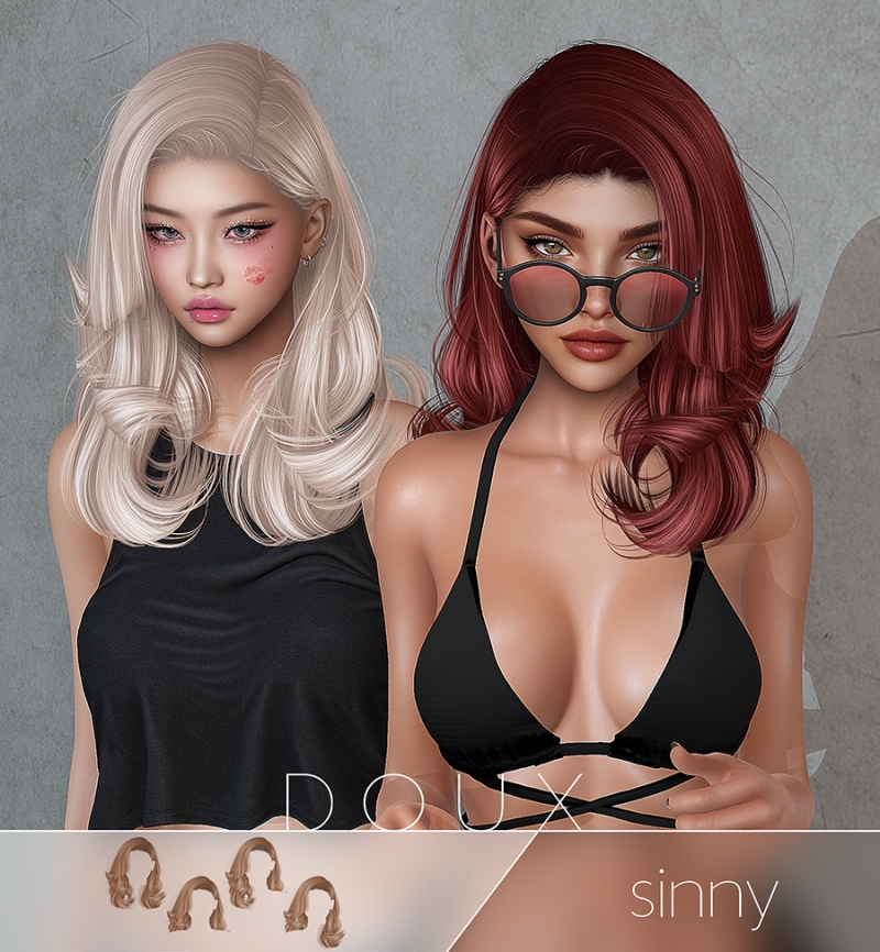 Alpha doux sinny hairsytyle by douxhair - The Sims 4 Custom Content
