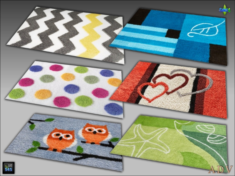 Mix Bath rugs by artedellavita_mabra - The Sims 4 Custom Content