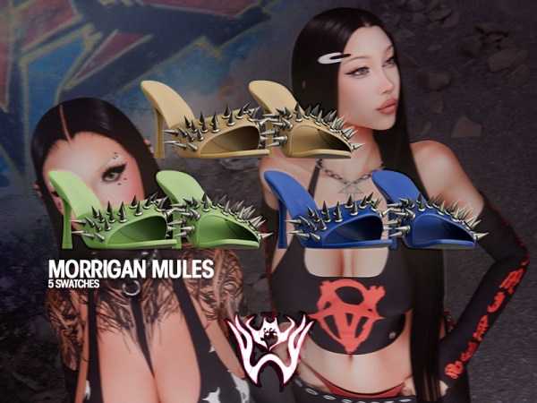 Alpha WUHEIN Morrigan Mules (Standard Version) - The Sims 4 Custom Content
