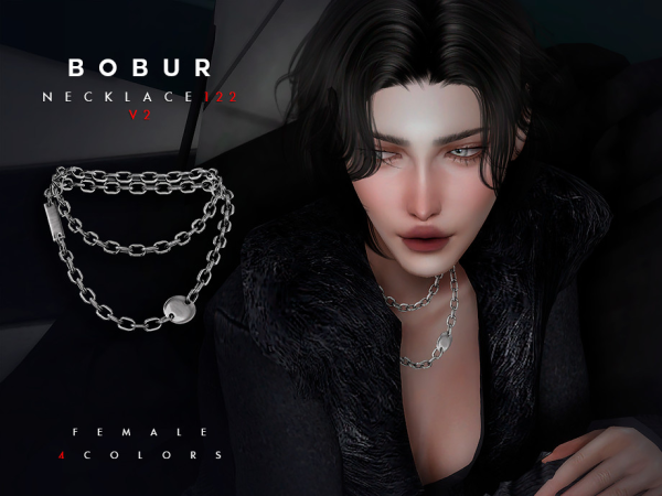 Alpha Chain necklace with pendants V2 - The Sims 4 Custom Content