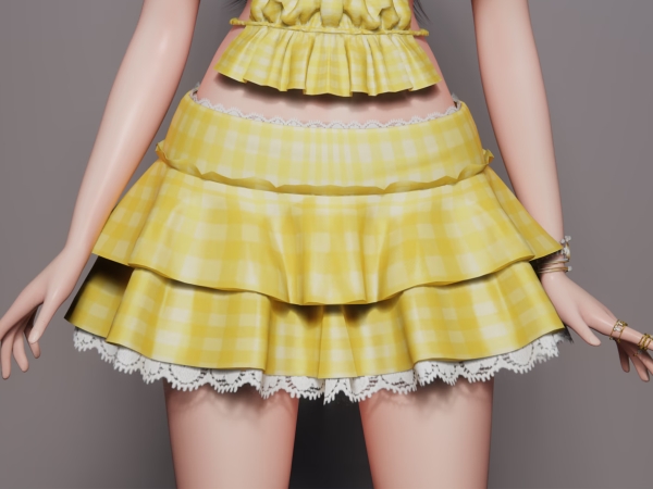 Alpha Waves Skirt - The Sims 4 Custom Content