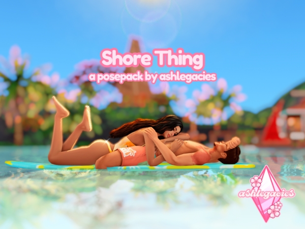 Mix Shore Thing Posepack - The Sims 4 Custom Content