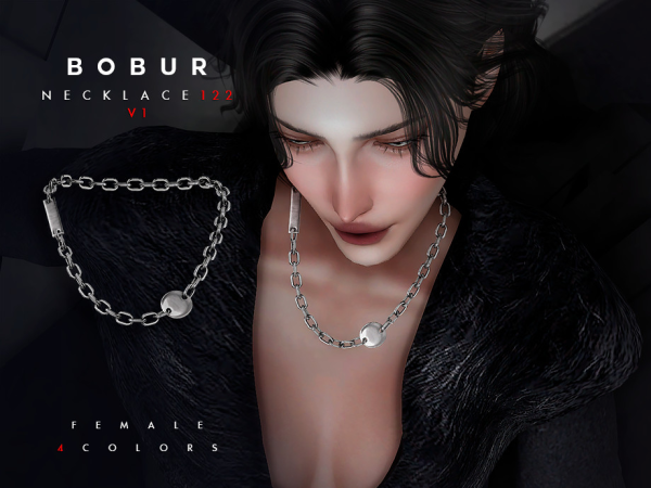 Alpha Chain necklace with pendants V1 - The Sims 4 Custom Content