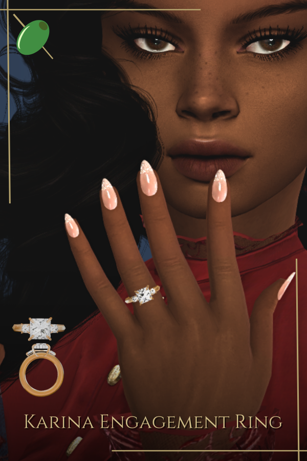 Alpha Karina Engagement Ring by pitted0live - The Sims 4 Custom Content
