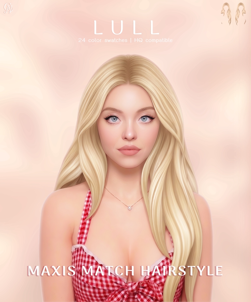 Maxis Match Lull Maxis Match Hairstyle by greenteahoney - The Sims 4 Custom Content