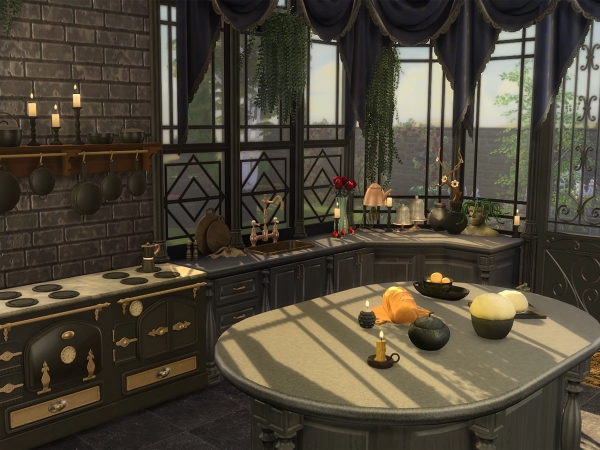 Alpha Full Moon Kitchen - The Sims 4 Custom Content