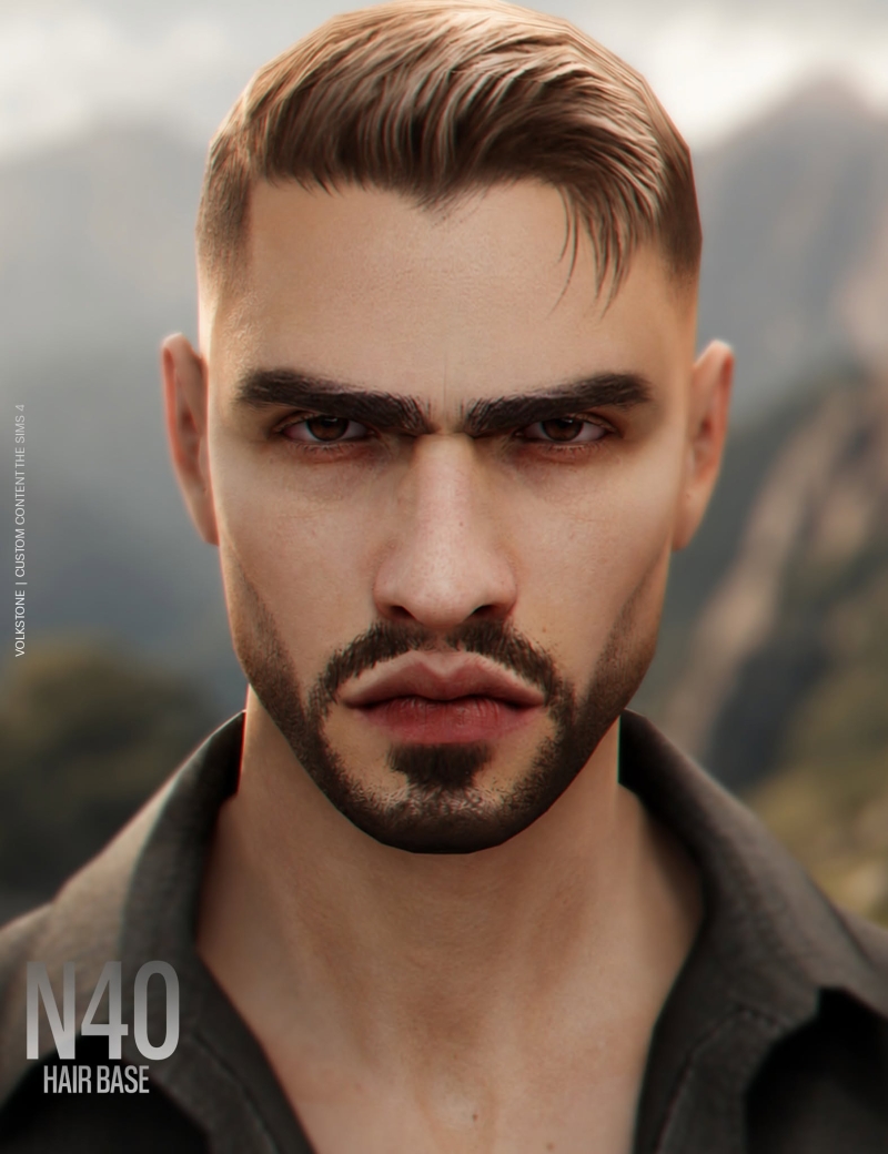 Alpha HAIR BASE N40 (FREE) by volkstonesims - The Sims 4 Custom Content