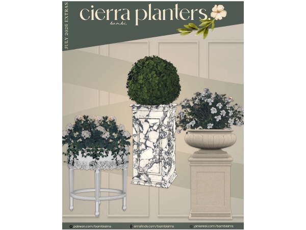 Alpha cierra planters - The Sims 4 Custom Content