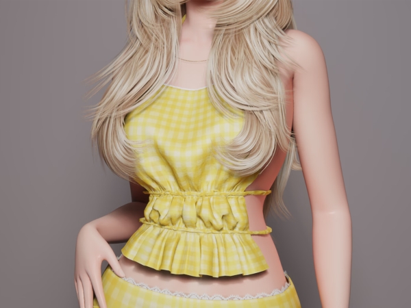Alpha Waves Top - The Sims 4 Custom Content